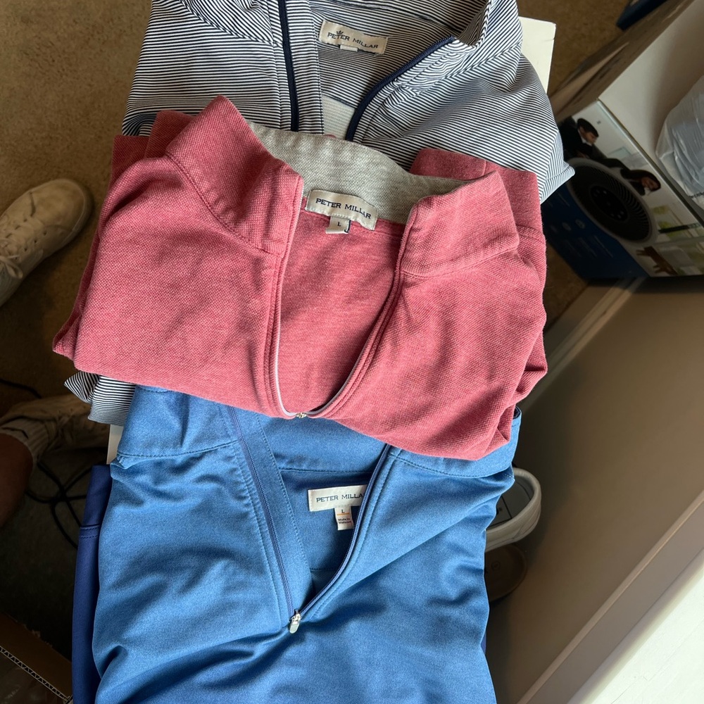 Peter Millar Quarter Zip Men’s Large Bundle